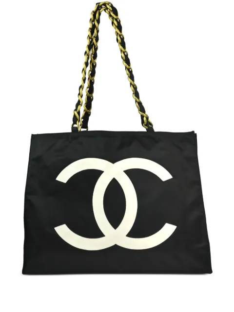 CHANEL Pre-Owned tote con logo CC 1992