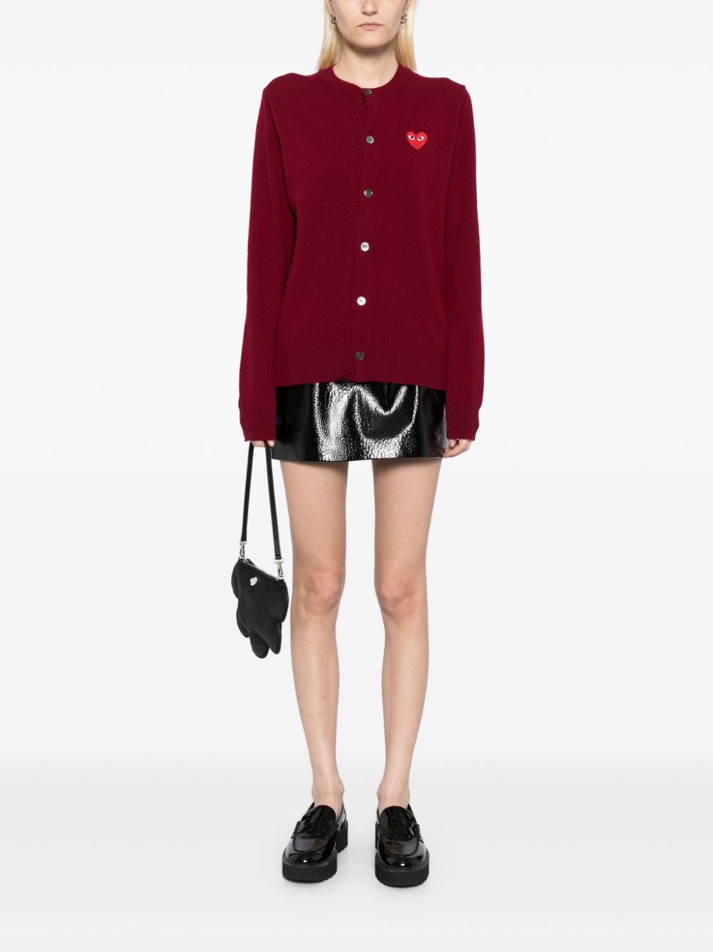 Comme Des Garçons Play wool cardigan - Red