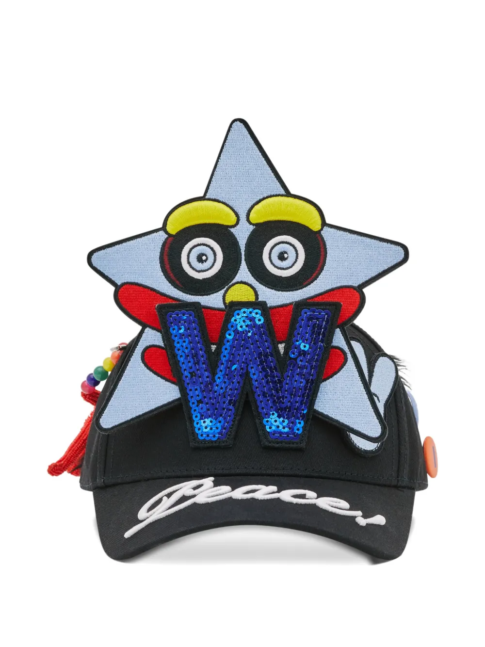 Walter Van Beirendonck W Appliqué-detail Cap In Black