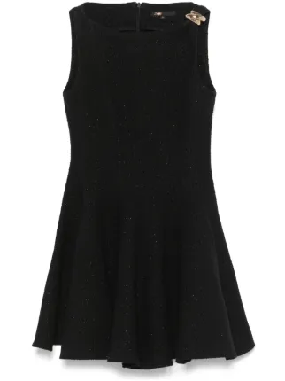 theory flared dress in crepe Backless Flare Mini Dress main image 1