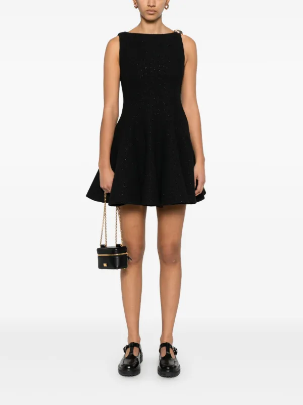 Maje Flared Mini Dress | Black | FARFETCH GE Maje Flared Mini Dress | Black | FARFETCH GE