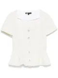 Maje interwoven-design top - White