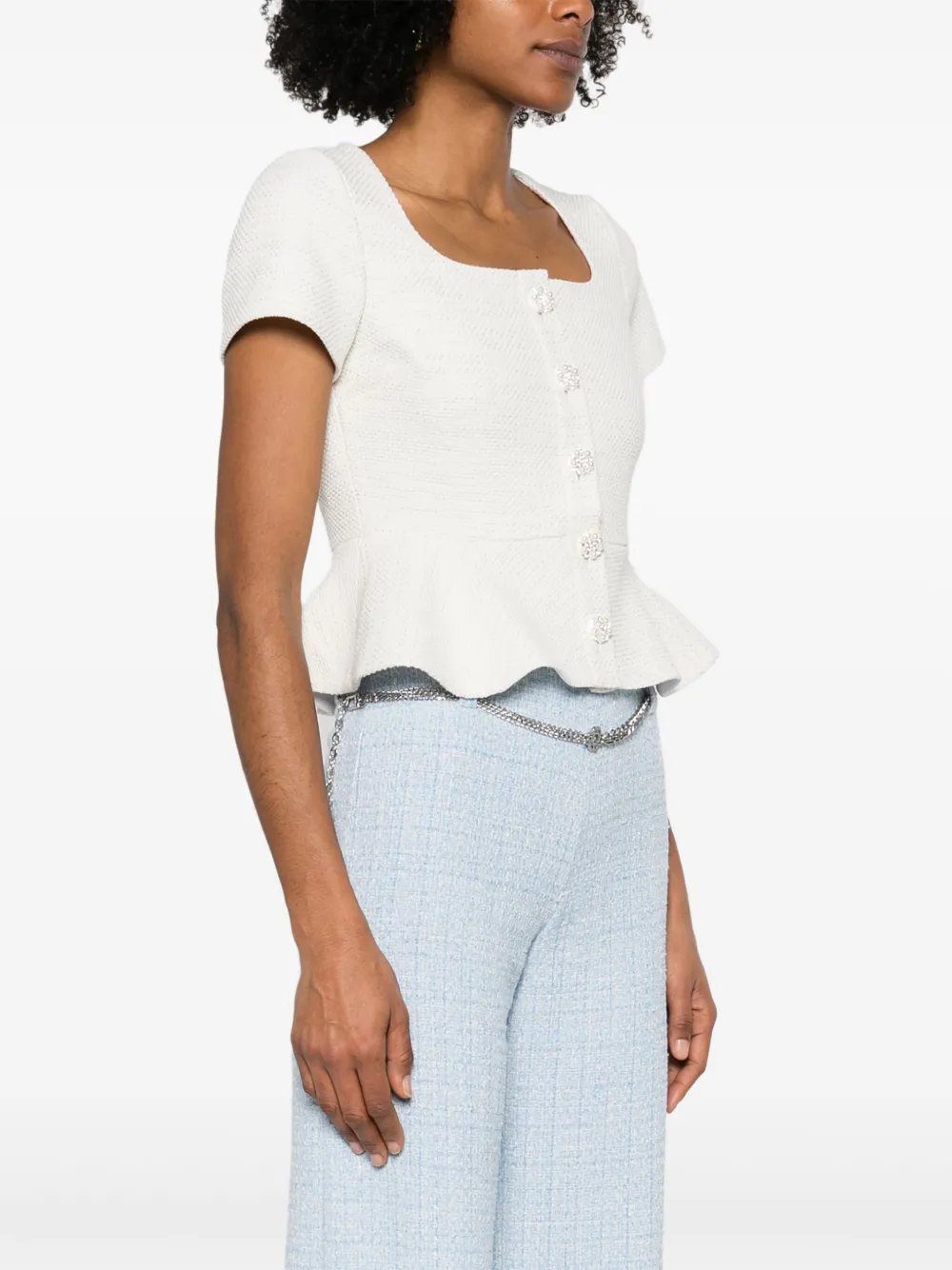 Maje Interwoven-design Top In 白色