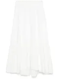 Maje floral-embroidered maxi skirt - White