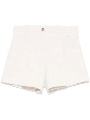 MAJE コットン混 ショートパンツ Cotton studded shorts