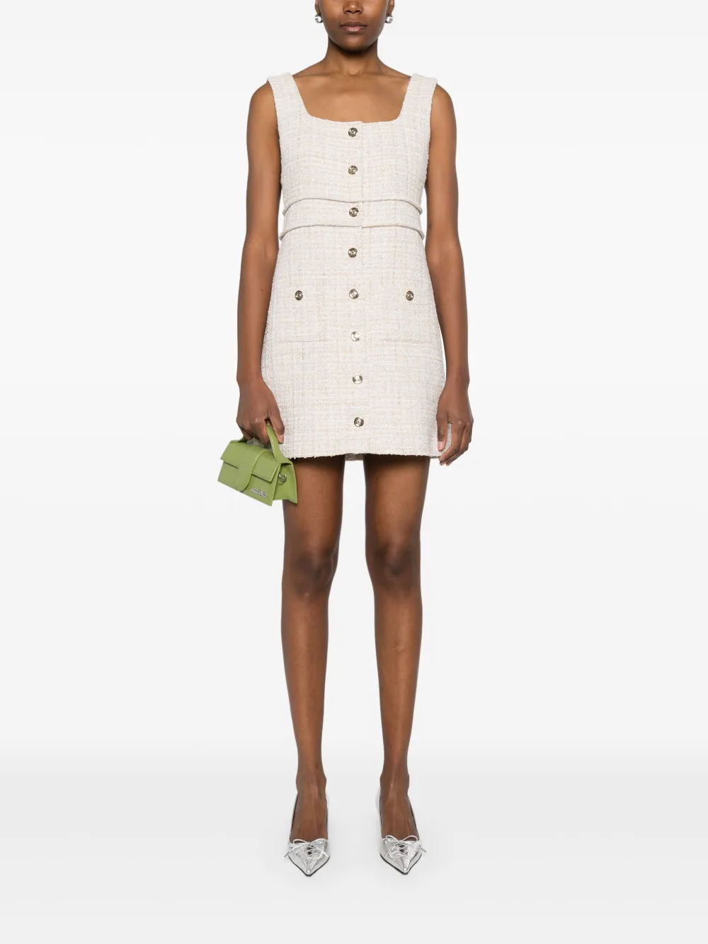 Maje Tweed mini-jurk - Beige