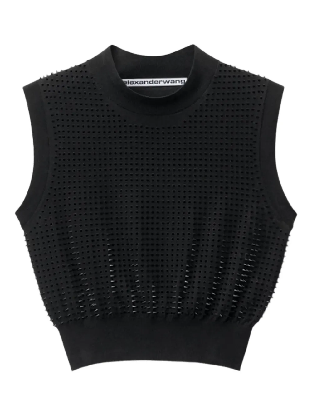 Alexander Wang Mouwloze mesh top Zwart