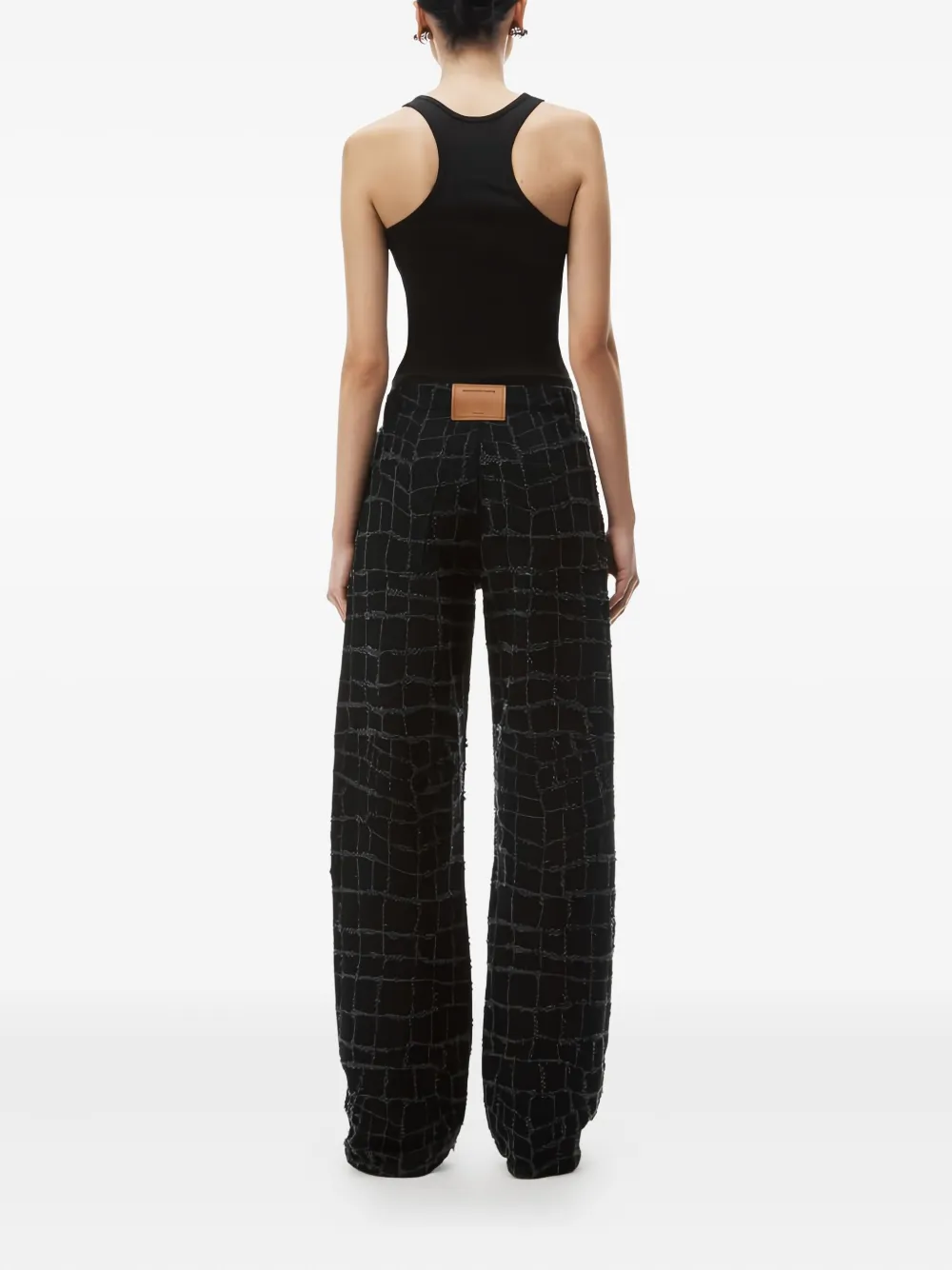 Alexander Wang Gerafelde jeans - Zwart