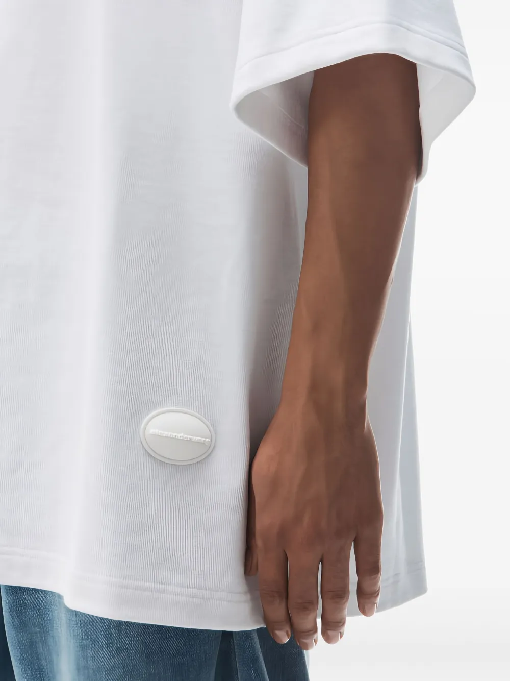 Alexander Wang logo-plaque t-shirt Wit