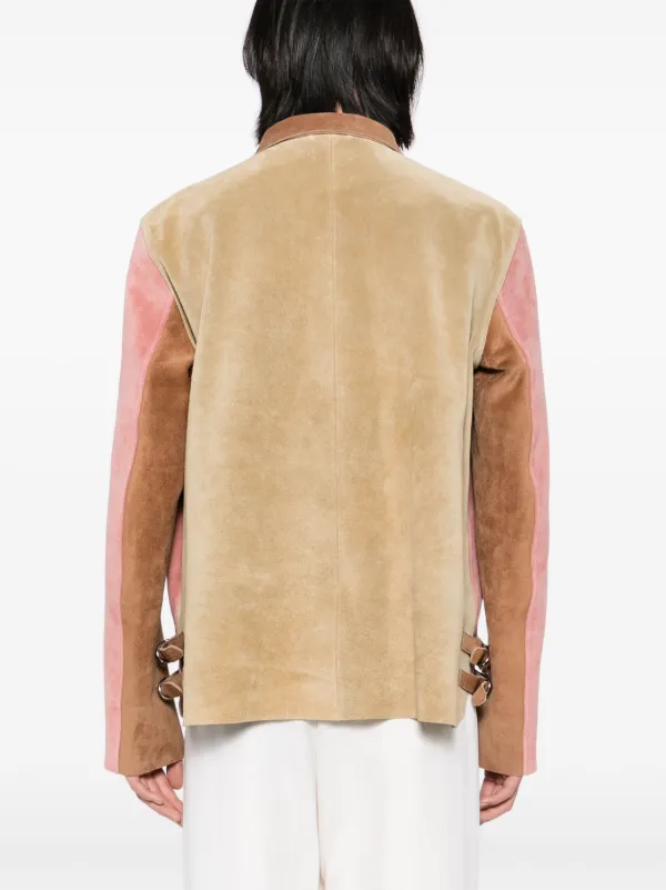 BODE Bucked Multi Suede Work Shirt Jacket | Pink | FARFETCH BODE Bucked Multi Suede Work Shirt Jacket | Pink | FARFETCH