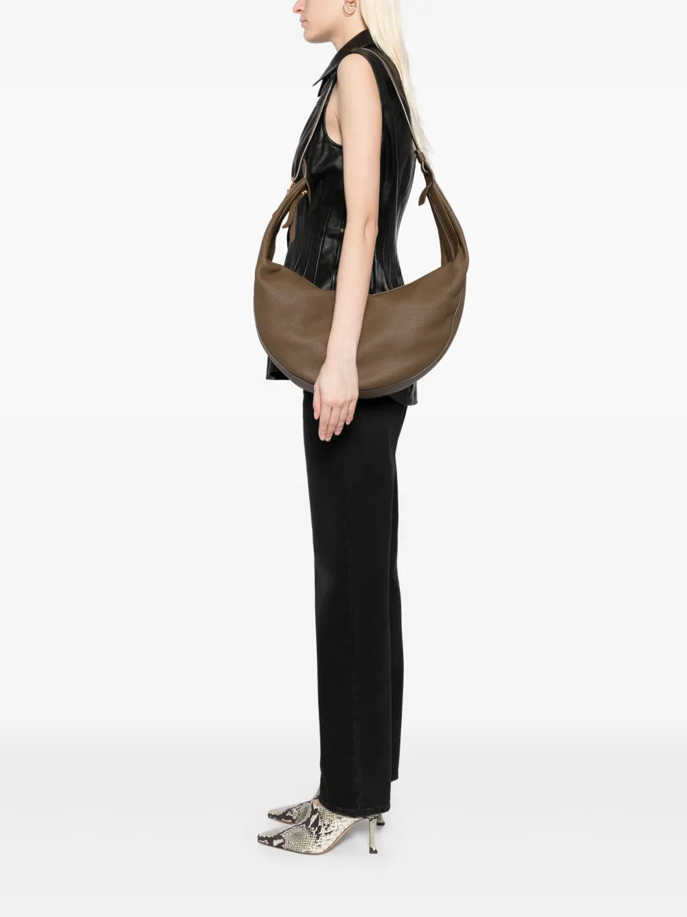 KHAITE Augustina Hobo Bag Brown FARFETCH
