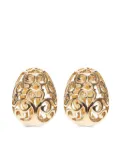 Saint Laurent Pre-Owned 1990s dome clip-on earrings - Gold