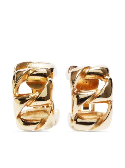 Christian Dior Pre-Owned aretes clip de cadena 1990