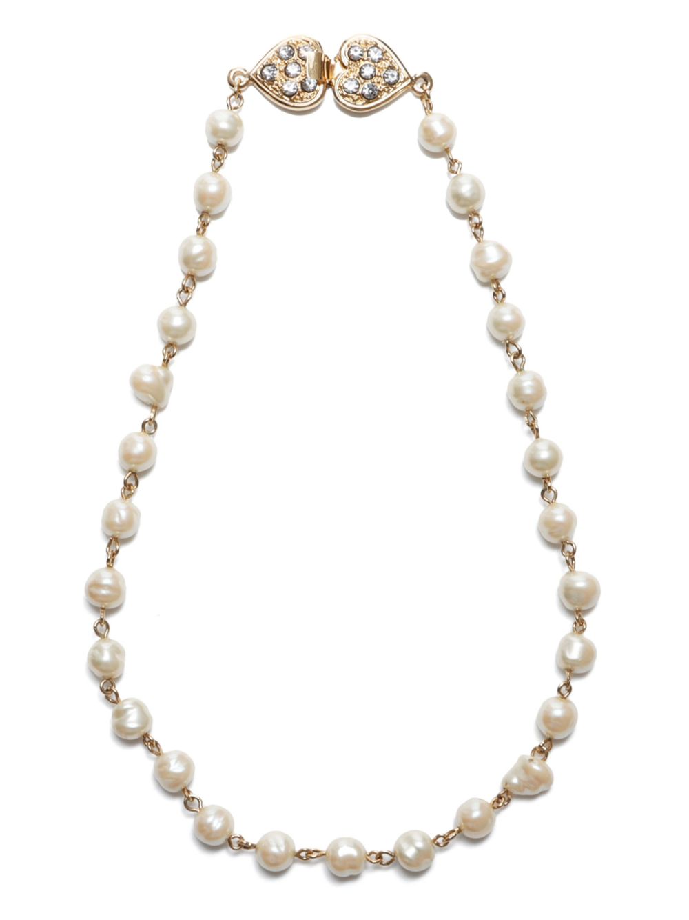 Saint Laurent Pre-Owned 1990s faux-pearl necklace - Gold