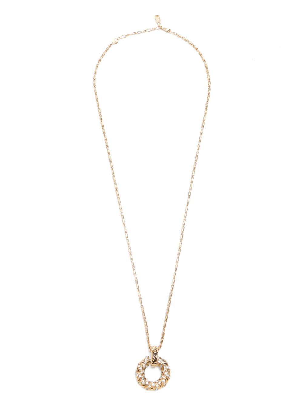 Saint Laurent Pre-Owned 1990s rhinestone necklace - Gold