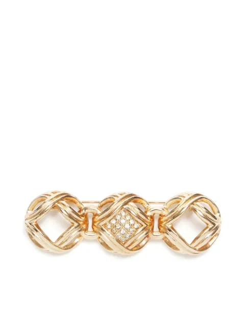 Christian Dior Pre-Owned broche con detalles de strass 1990