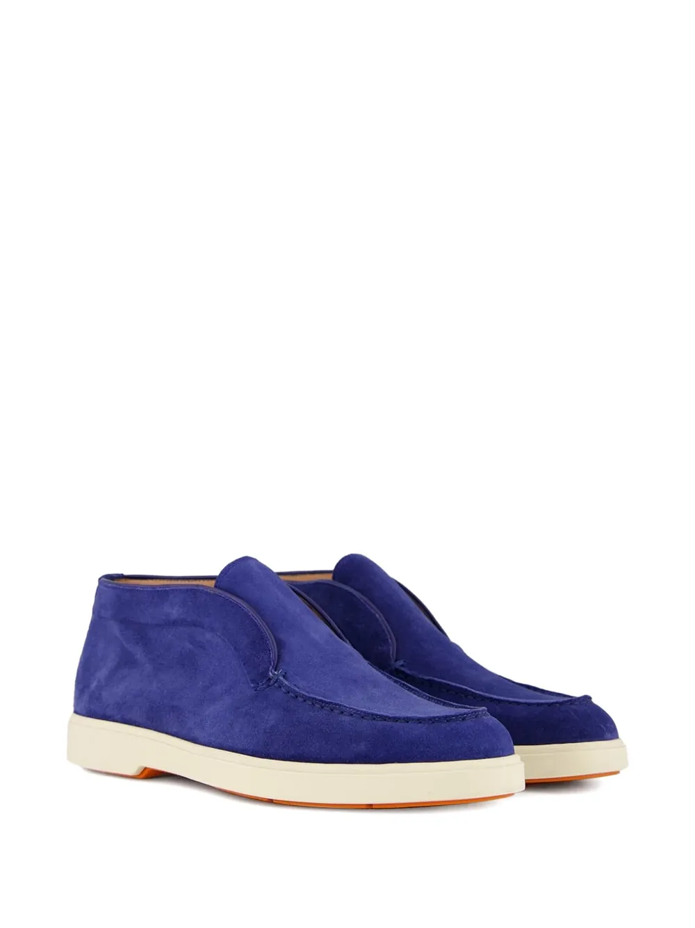 Santoni suede boots Blue