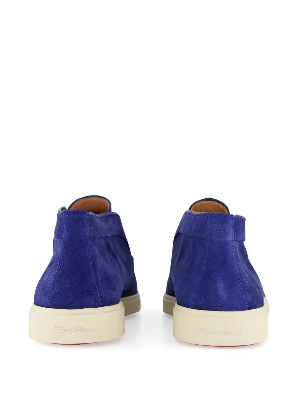 Santoni suede boots Blue