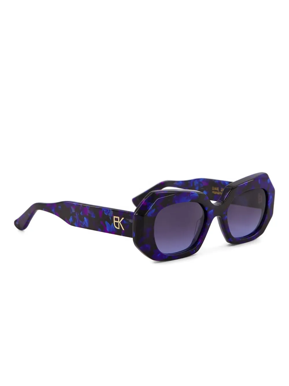 Emmanuelle Khanh geometric-frame gradient sunglasses - Blauw