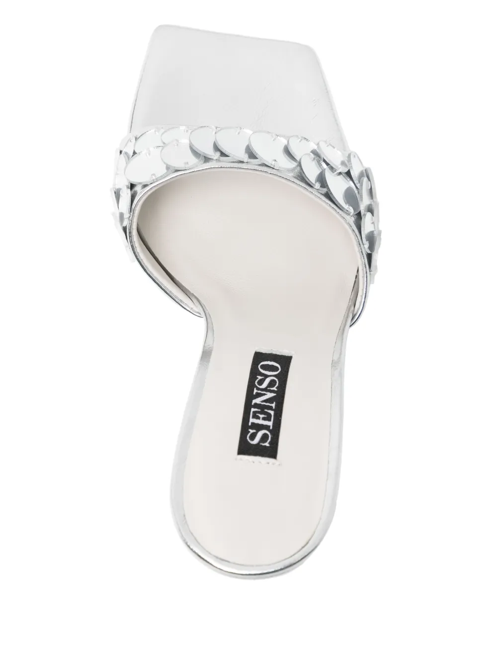 Senso 85 mm Halo sandalen Zilver