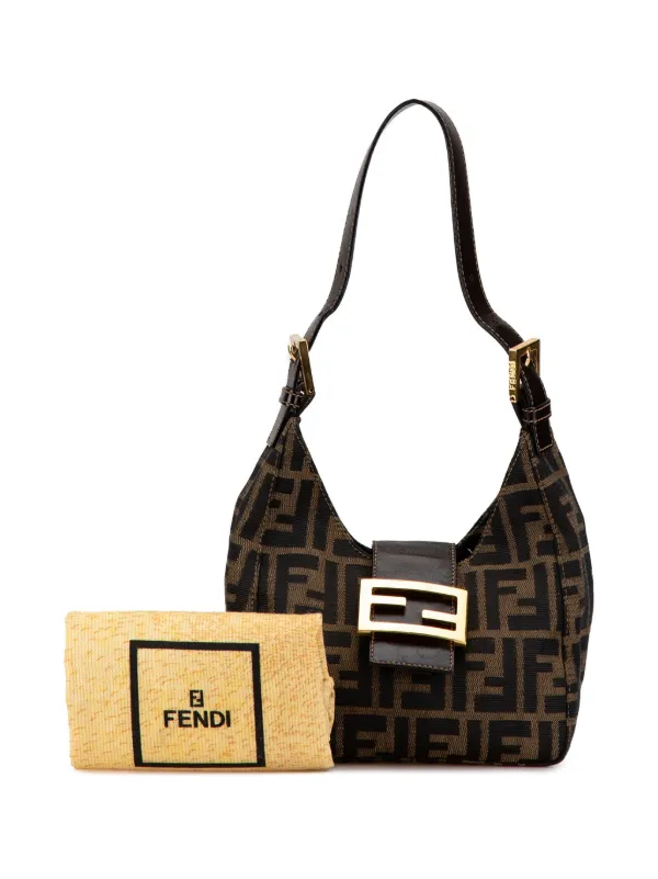 Fendi Pre Owned 2000 2010 Zucca Canvas Shoulder Bag Brown FARFETCH IE