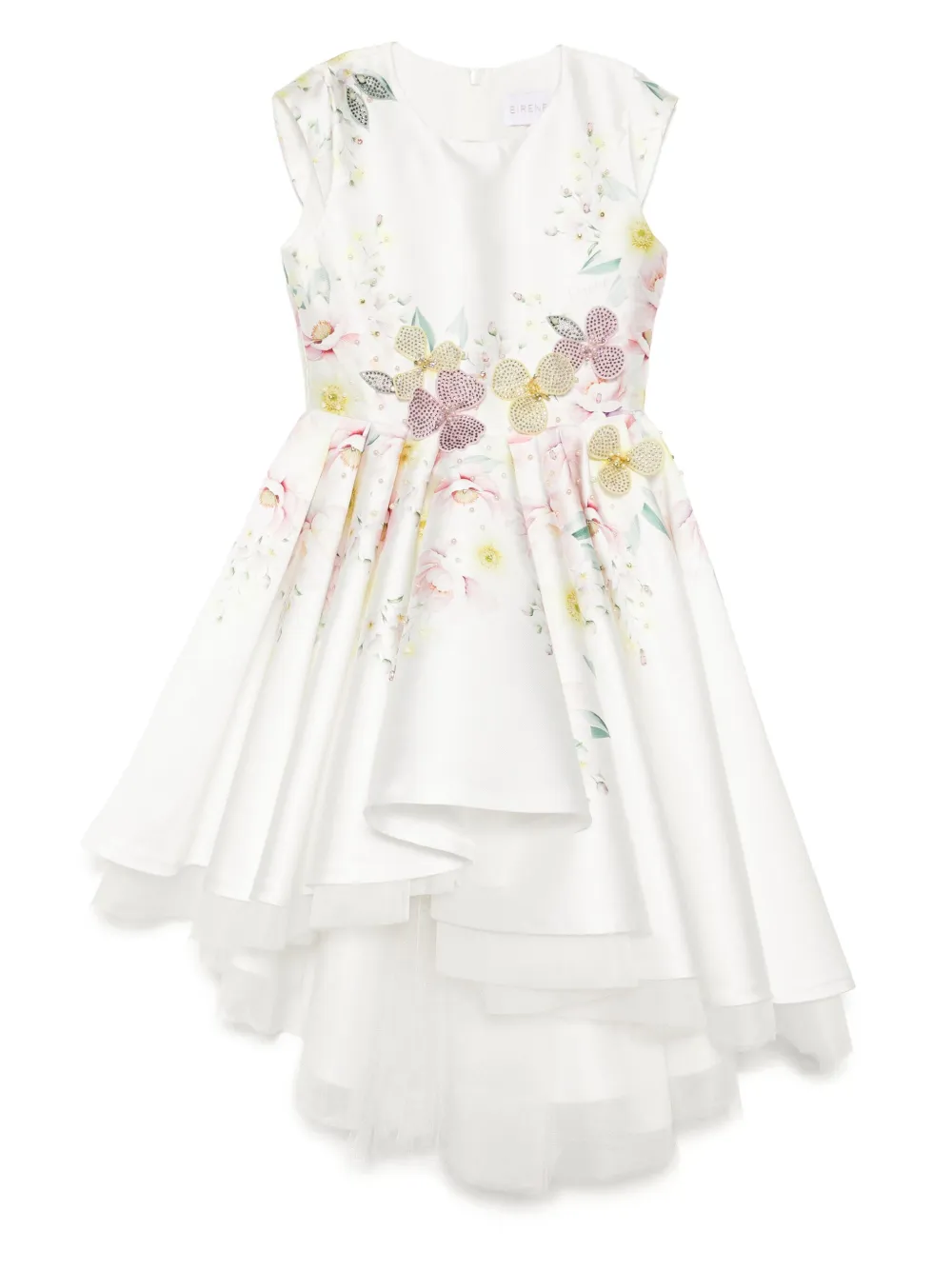 Shop Eirene Printed Dress In 白色