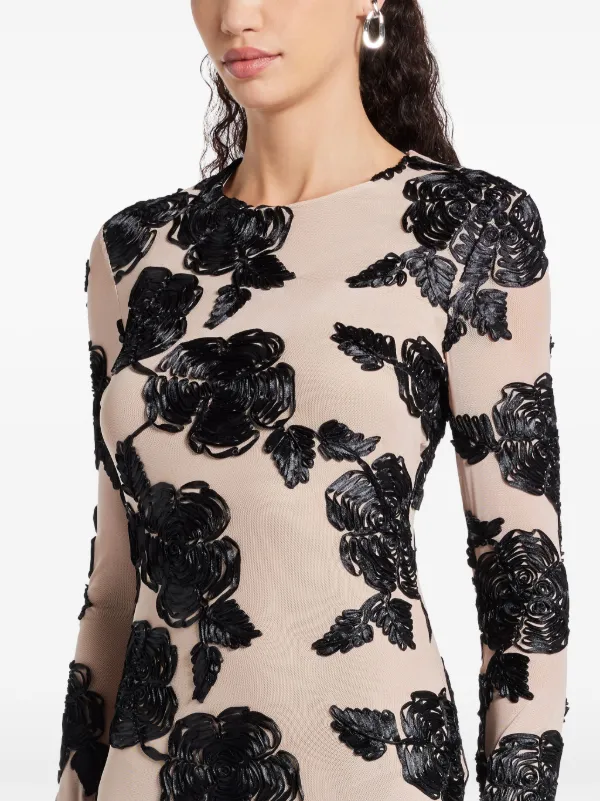 ROTATE BIRGER CHRISTENSEN flower-mesh Mini Dress | Neutrals