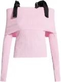 ROTATE BIRGER CHRISTENSEN off-shoulder strap sweater - Pink