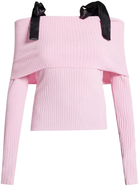 ROTATE BIRGER CHRISTENSEN off-shoulder strap sweater