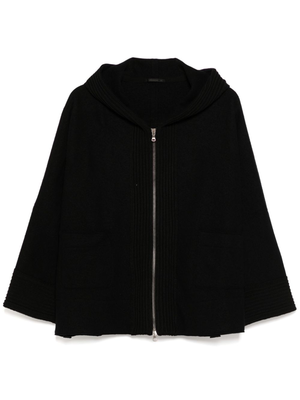 panelled hooded jacket