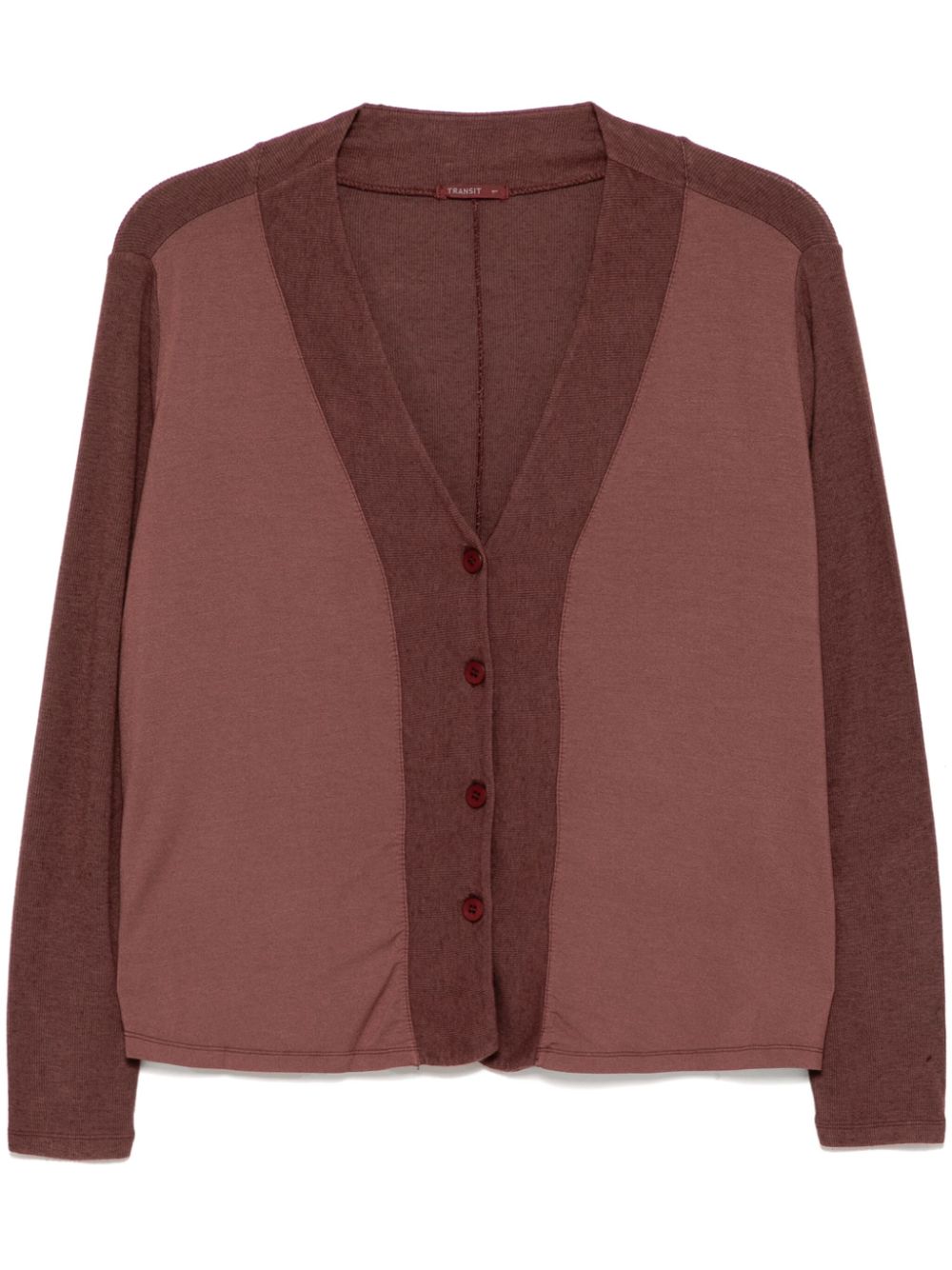 panelled cardigan