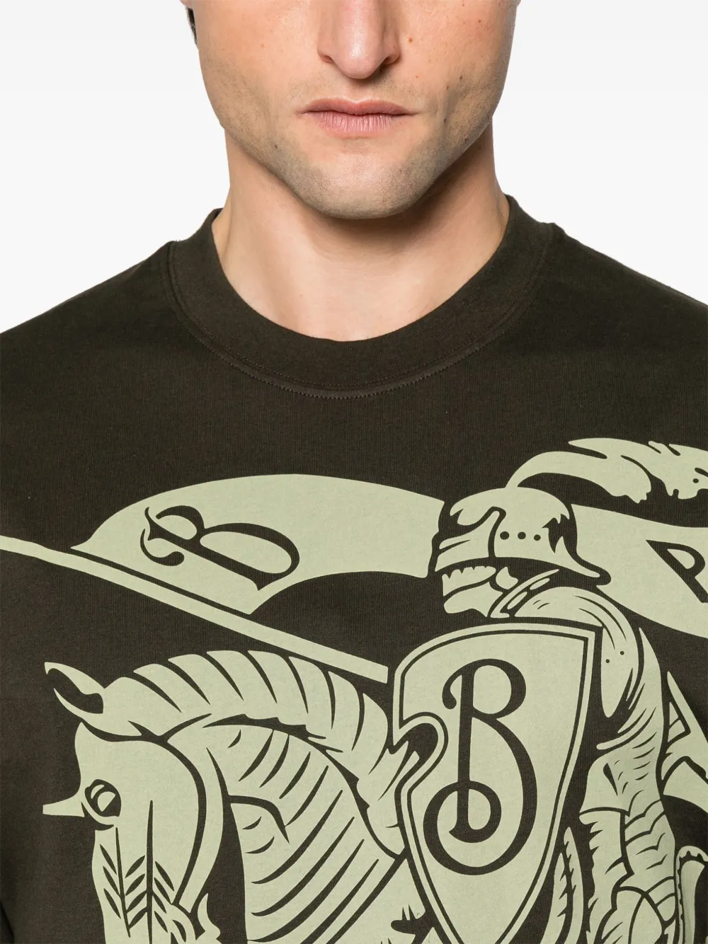 Burberry T-shirt met logo Groen
