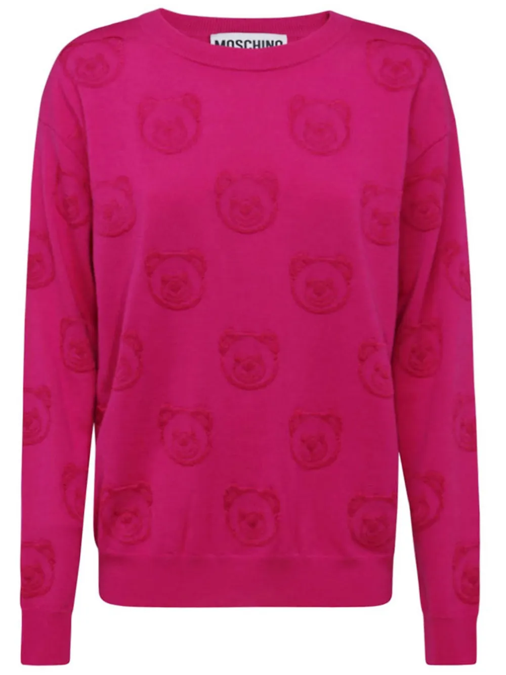 Moschino Trui met Teddy Bear jacquard Roze