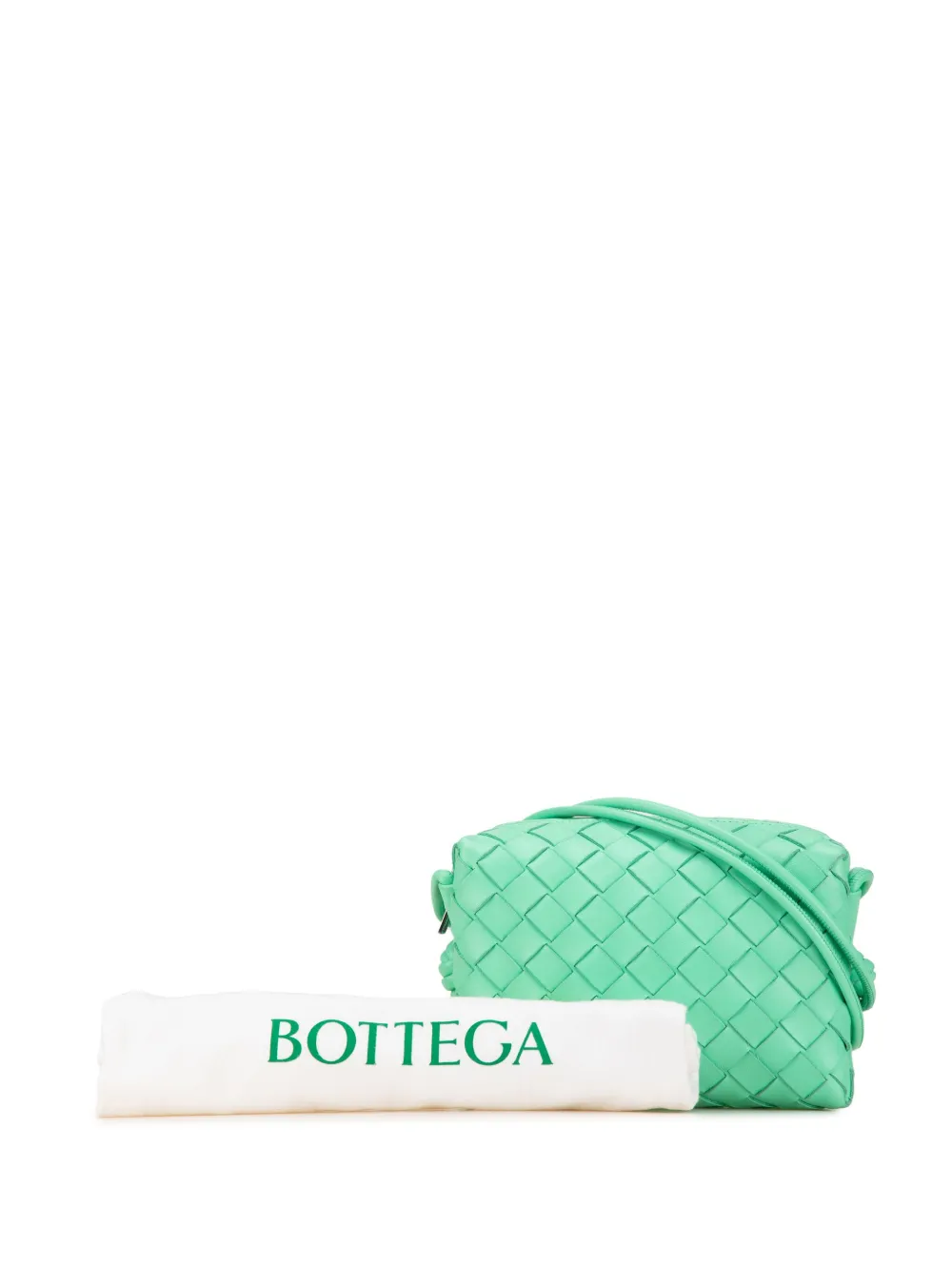 Bottega Veneta Pre-Owned 2012-present Mini Nappa Intrecciato Loop Camera crossbody bag - Groen