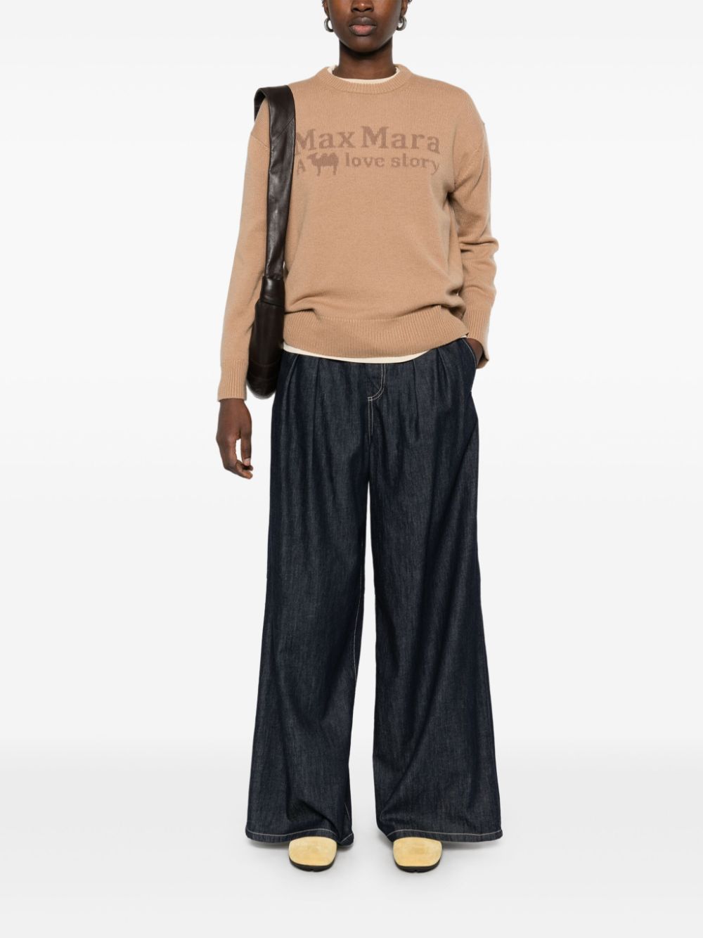 'S Max Mara Jeans met wijde pijpen - Blauw