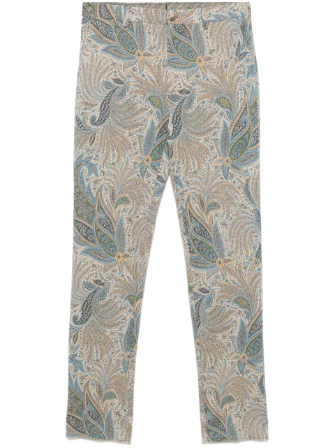 ETRO pantalones con estampado de cachemira