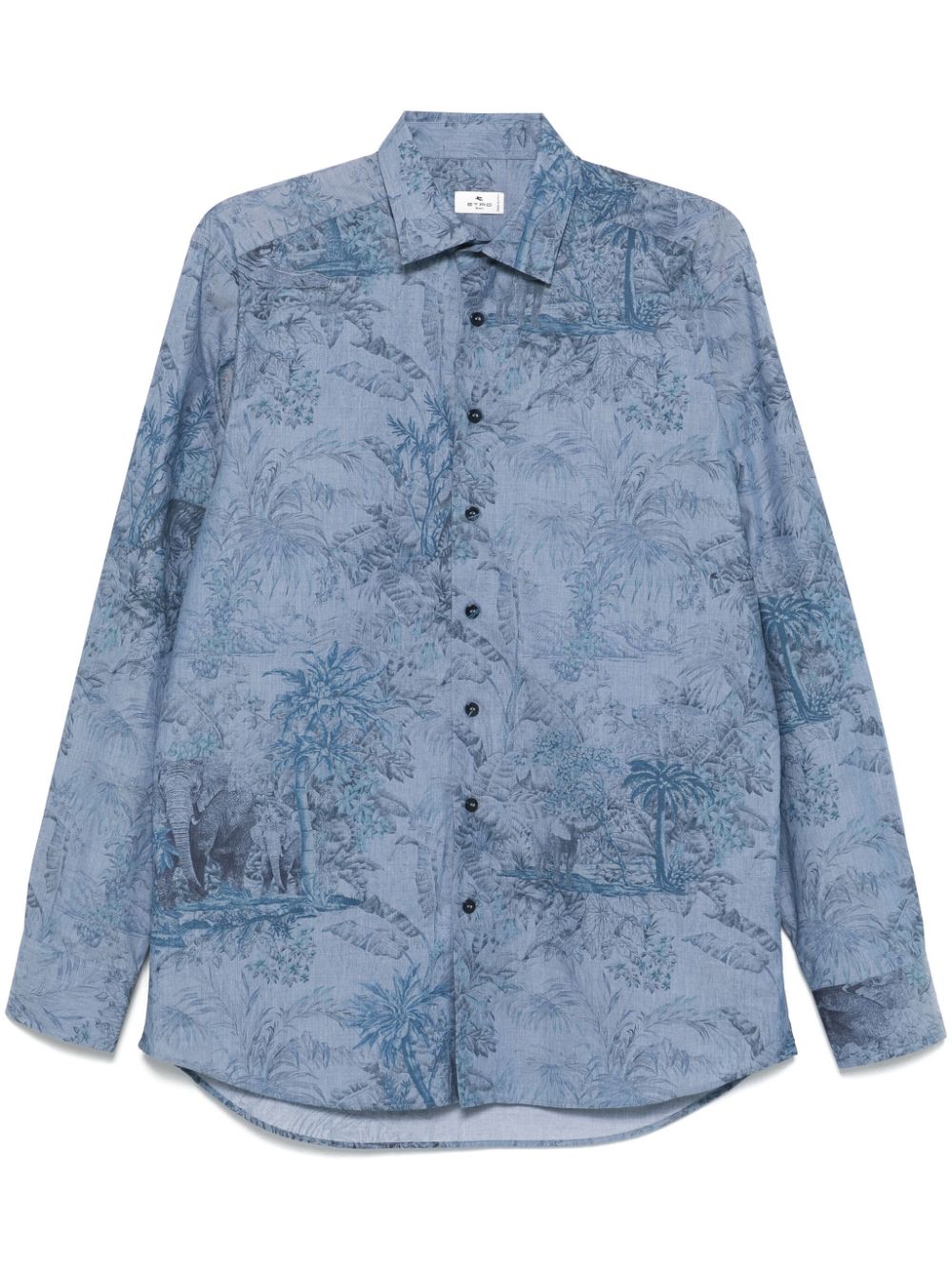 ETRO Overhemd met bloemenprint Blauw