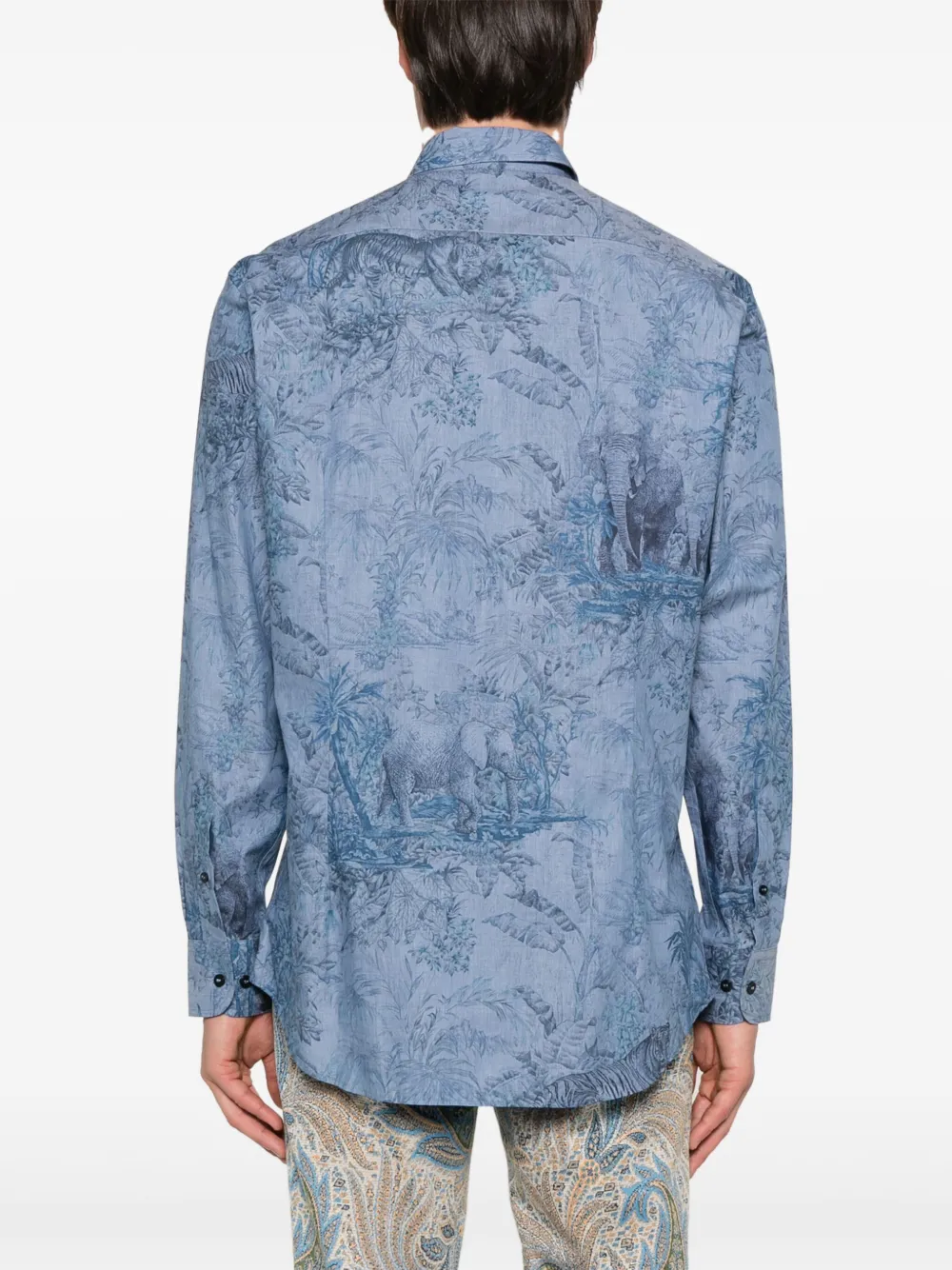 ETRO Overhemd met bloemenprint Blauw