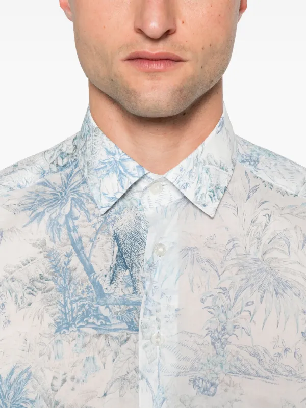 ETRO エトロ フローラルシャツ ETRO フローラル シャツ | ブルー | FARFETCH JP