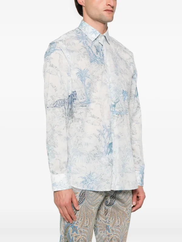 ETRO フローラル シャツ | ホワイト | FARFETCH JP