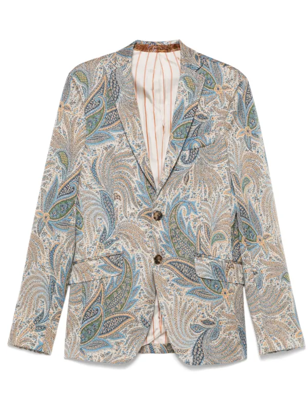 【関税&送料込】Etro Embroidered Stretch Jersey Blazer Etro Floral Paisley Jacquard Jacket | Neiman Marcus