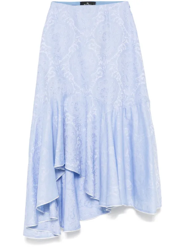 ETRO ペイズリー スカート ブルー ETRO ペイズリー スカート | ブルー | FARFETCH JP