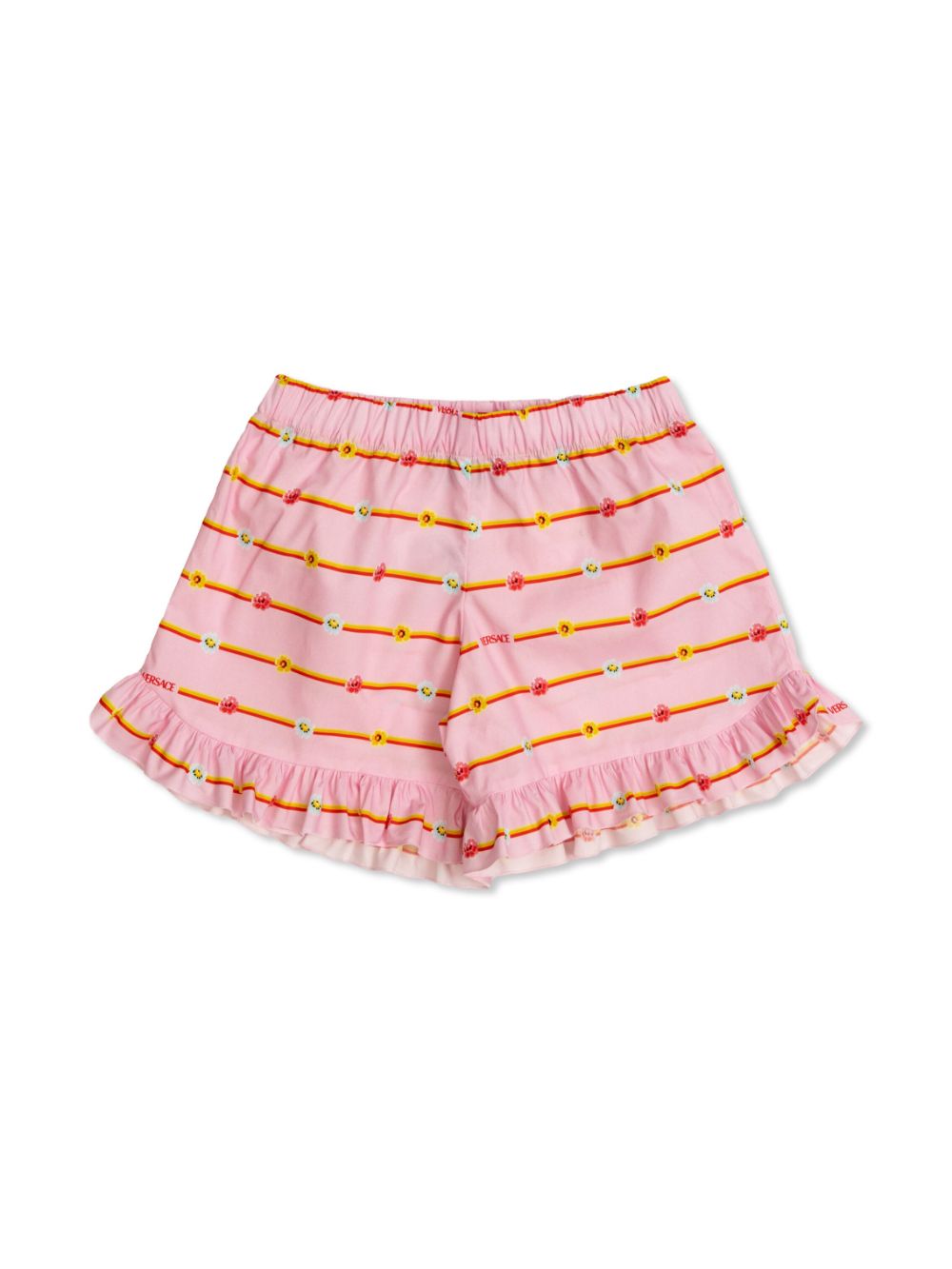 Versace Kids Shorts met bloe print Roze