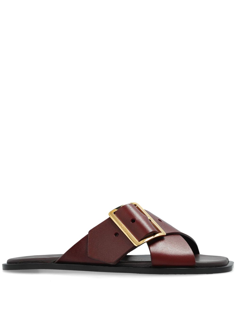 LOEWE Petal Belt slippers Bruin