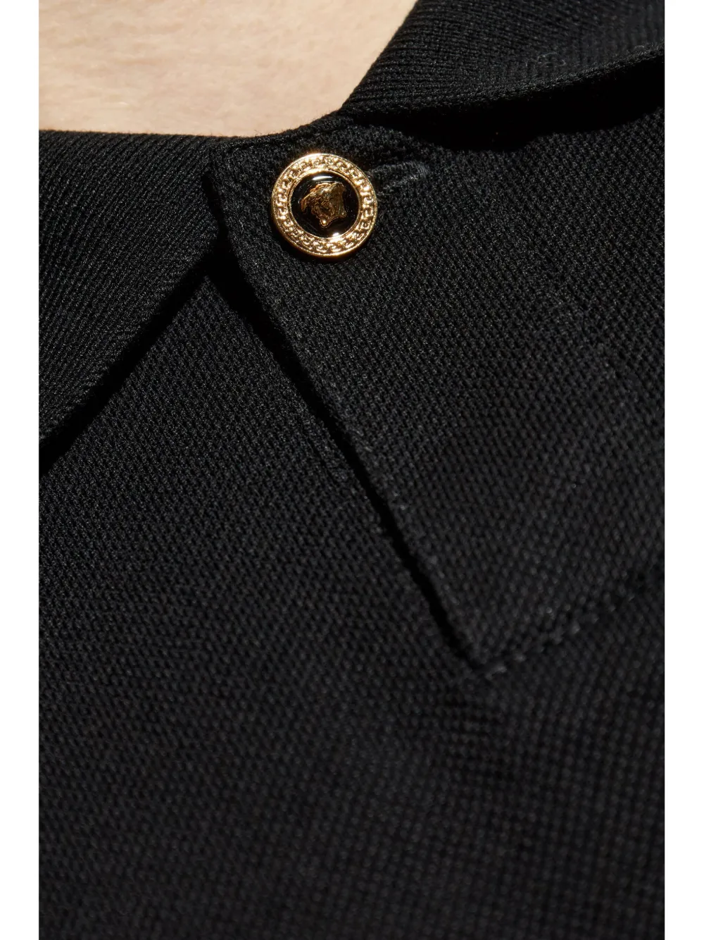 Versace Poloshirt met gestreept-detail Zwart