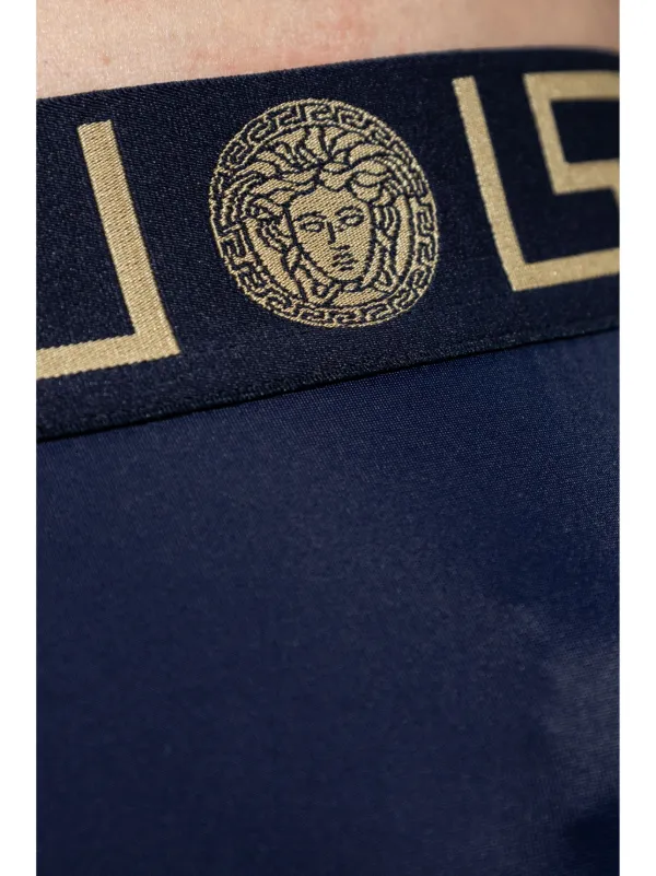 Versace グレカ ボーダー ショーツ | ブルー | FARFETCH JP