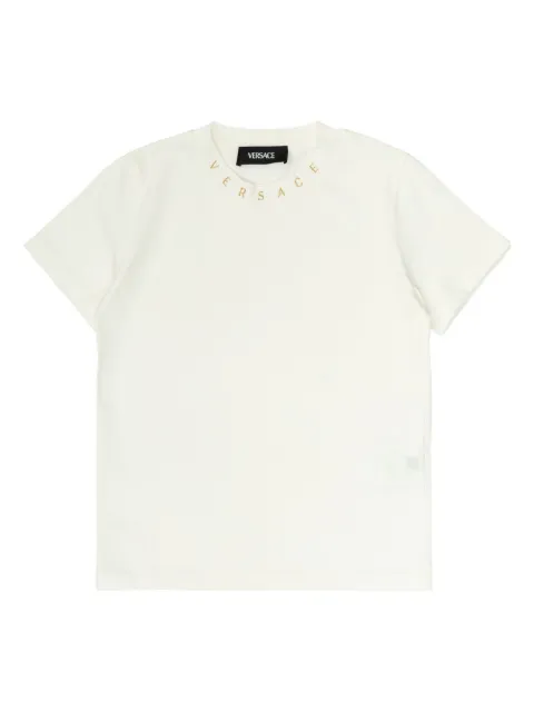 Versace Kids playera con logo y detalles