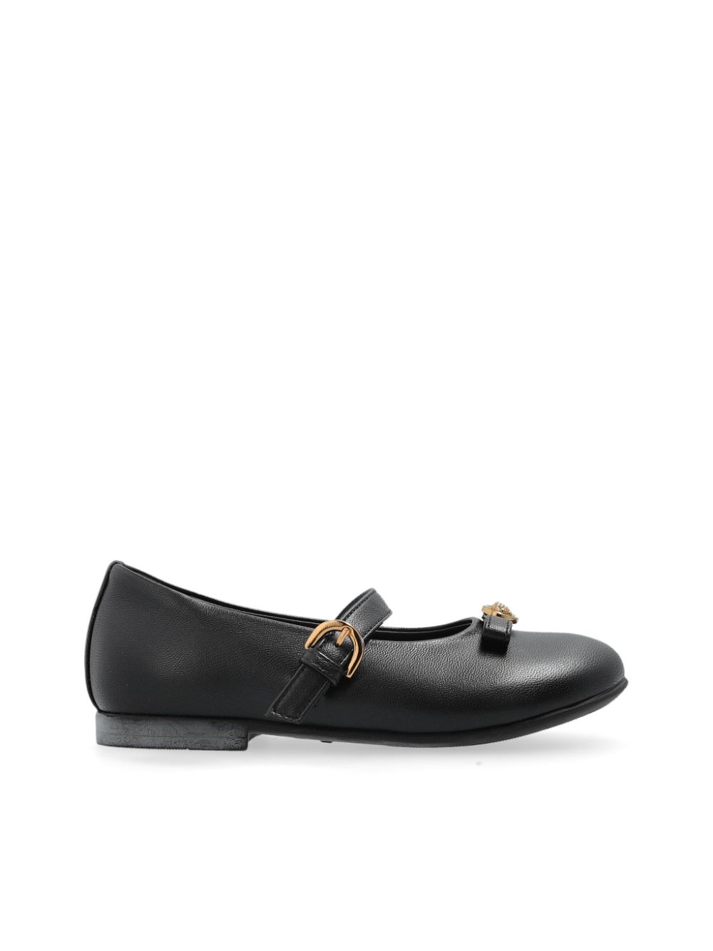 Versace Kids Leren ballerina's 1B00V BLACK + GOLD