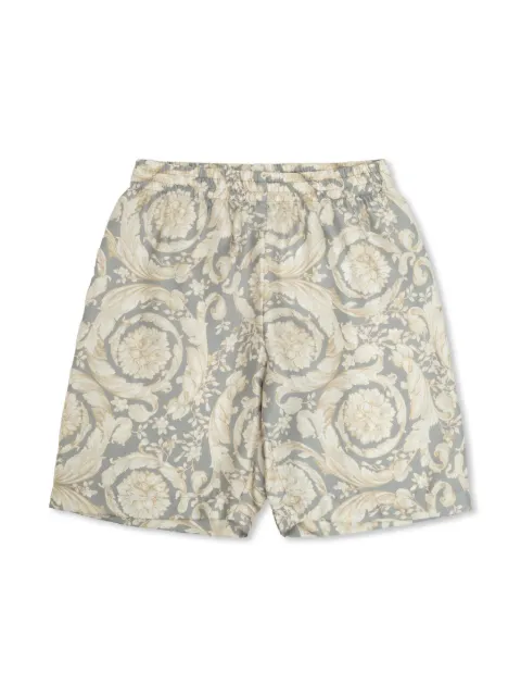Versace Kids bermudas de seda Barocco