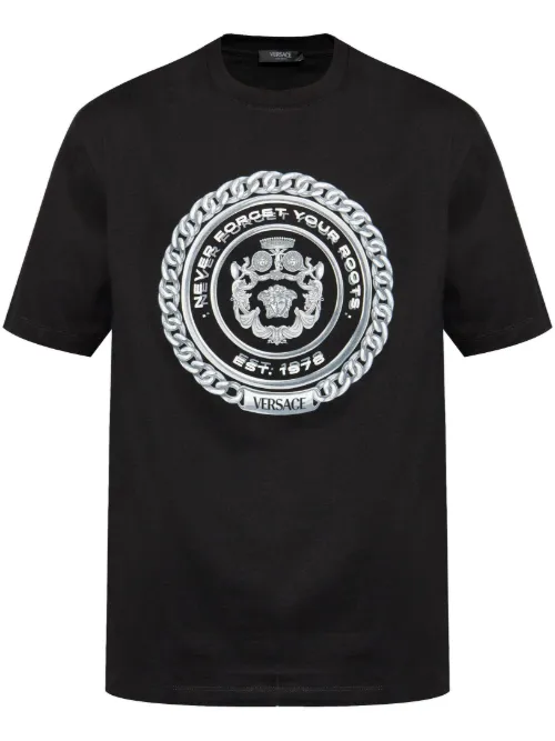 Versace t-shirt Chain Crest - Noir - Versace - Modalova